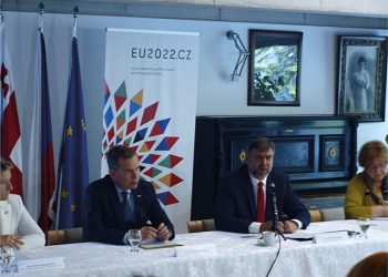 Diego Colas (left), Ambassador of France to Georgia, and Petr Mikyska (right), Ambassador of the Czech Republic at the Czech Embassy in Tbilisi. Photo by Mike Godwin