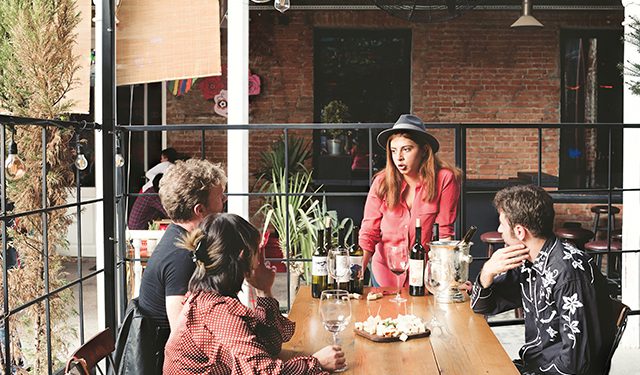 Nina Naskidashvili (center), founder of Rebel Sommelier