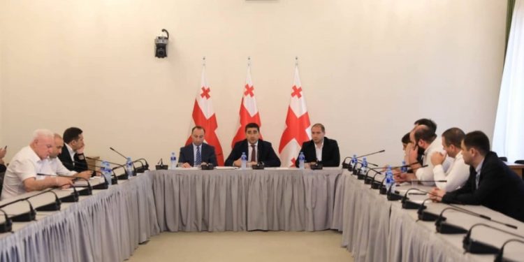 Papuashvili Meets with Parliamentary Opposition