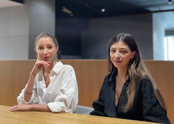 Ana Ediberidze (left) and Mariam Sharmiashvili (right) are the founders of education startup CandiKandy. Photo by Mariam Sharmiashvili