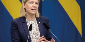 Swedish PM Magdalena Andersson. Photo by: Ninni Andersson—Regeringskansliet/Handout via Xinhua/Alamy