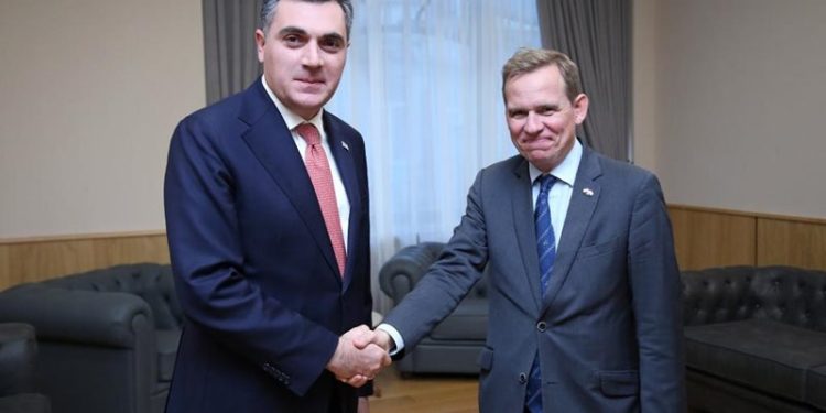 Georgian Foreign Minister Holds Farewell Meeting with French Ambassador to Georgia