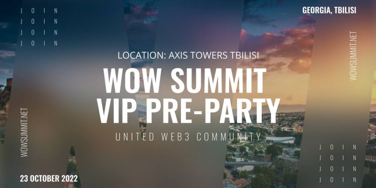 WOW Summit to Host Exclusive VIP Pre-party in Tbilisi, Georgia