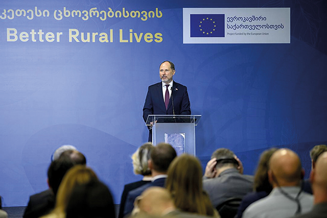 The conference ‘LEADER: A European Approach to Better Rural Lives’ was attended by H.E. Pawel Herczynski, Ambassador of the European Union to Georgia 