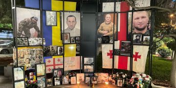 Tbilisi City Hall: The Photographs of Georgian Soldiers Killed in Ukraine  Temporarily Moved to the Heroes’ Square
