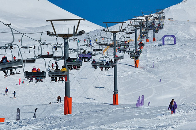 The popular skiing slopes of Gudauri, northern Georgia. Photo by Giorgi Nikolava