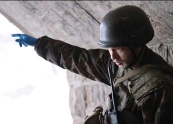 A Ukrainian soldier in Bakhmut, Ukraine, on February 6. Source: Anadolu Agency | Getty Images