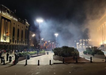 Police arrested 66 people at yesterday’s rally