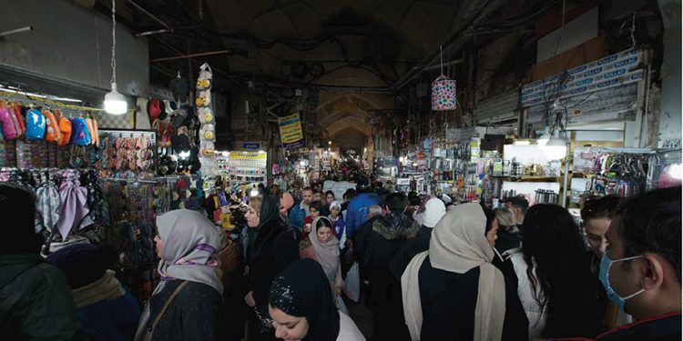 The economic reality of Iran plays out in Tehran's Grand Bazaar, seen here in February 2023. Photo by Marjan Yazdi for NPR