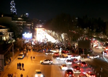 Protesters regroup near Justice House, Police clear Rustaveli Avenue