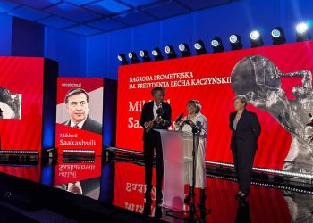 Mikheil Saakashvili awarded the Lech Kaczynski ‘Prometheus Award’