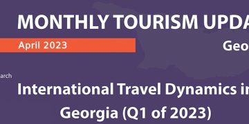 MONTHLY TOURISM UPDATE April 2023 – International Travel Dynamics in Georgia