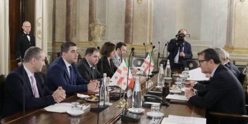 Speaker meets with Vice-President of Senate of Italian Parliament, discusses fruitful relations between Georgia and Italy