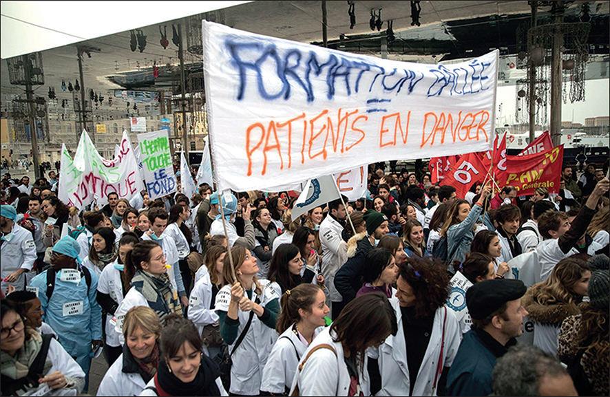 France's healthcare system gripped by strikes. Source: The Lancet