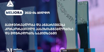 თიბისის Meliora 2022-ის ჯილდო გამჭვირვალობა და ანგარიშგება კორპორაციული პასუხისმგებლობისა და მდგრადობის საკითხებში გადაეცა