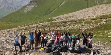 One of Sadagi's many clean-ups in Georgia