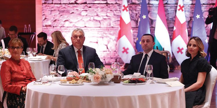 Hungarian Prime Minister Viktor Orbán came to Georgia with his wife, Aniko Leva. Photo source: Facebook