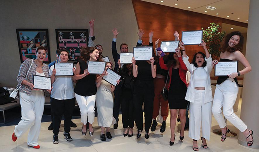Trainees from the program celebrate their graduation at a ceremony held on June 27. Source: Investor.ge
