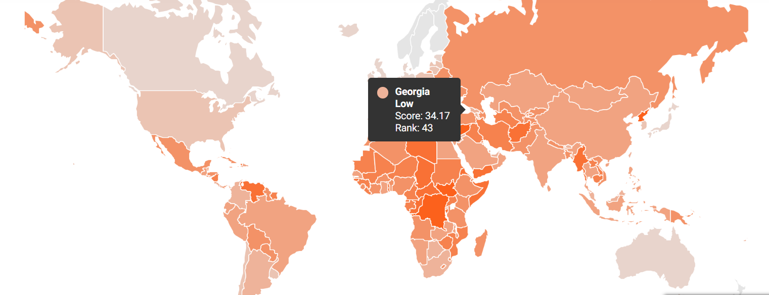 Global Corruption Index Georgia Leads Region With Low Corruption Risk   Global 