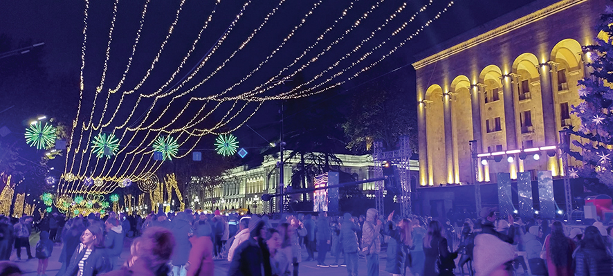 Light-up day on Rustaveli Avenue. Photo by Katie Ruth Davies/GT