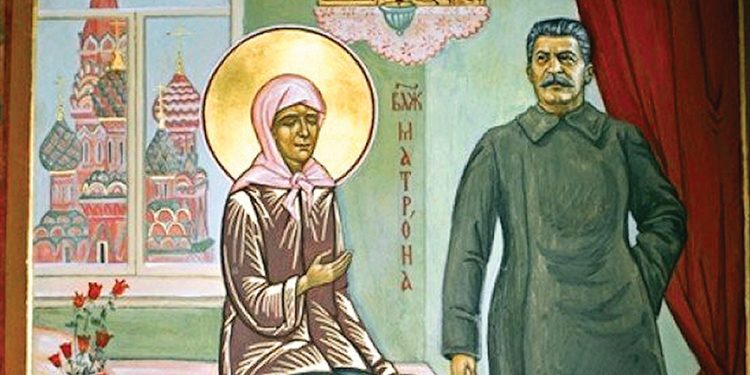 The Matrona icon picturing Stalin. Source: 05varvara.wordpress.com