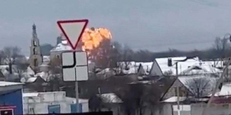 The plane crash. Image source: AFP