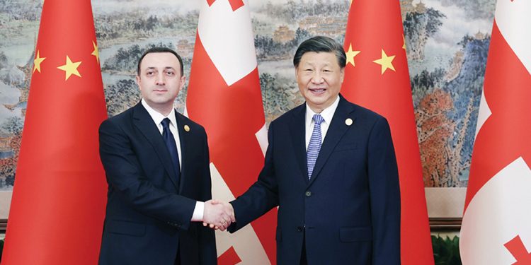 President Xi Jinping meets with Georgian Prime Minister Irakli Garibashvili in Chengdu on July 28, 2023. Source: Xinhua