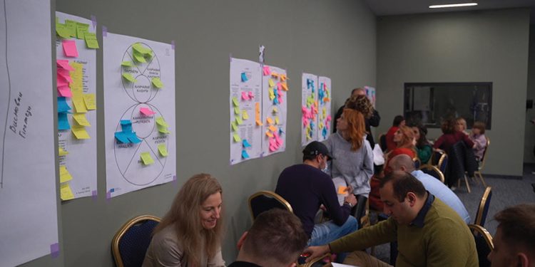 Participants brainstorming