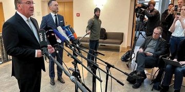 German Defense Minister Boris Pistorius makes a statement in Berlin, Germany, March 3, on the apparent eavesdropping incident. Source: Reuters
