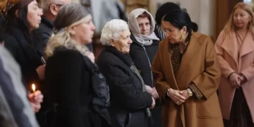 President attends the civil funeral of people transferred from occupied Abkhazia