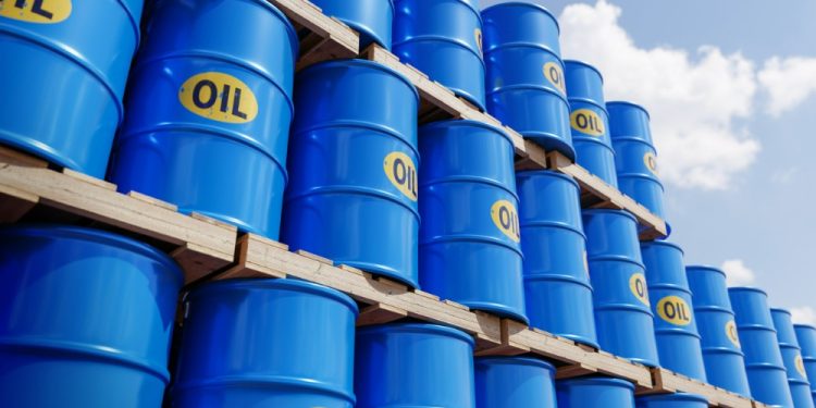 The price of oil on the stock exchange increases