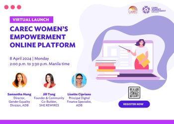 CAREC to launch Women’s Empowerment Online Platform on April 8