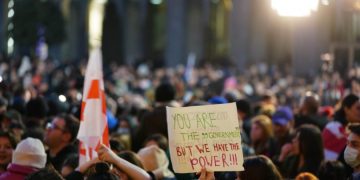 Rally against draft law “On Transparency of Foreign Influence” underway near Parliament