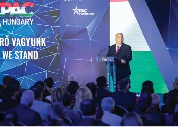 Viktor Orbán speaks at CPAC Hungary on 4 May 2023. Source: Miniszterelnok.hu