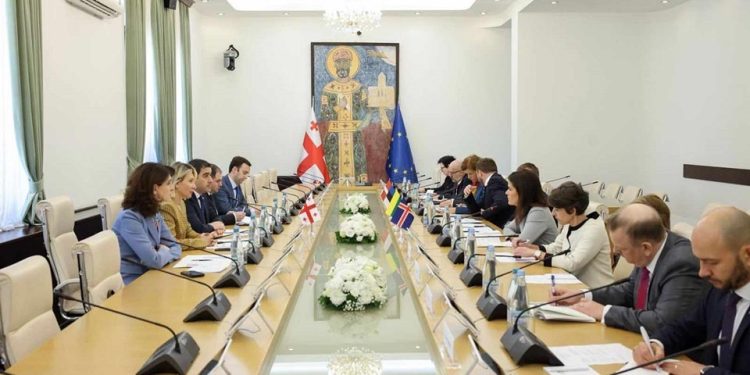 Shalva Papuashvili meets with the Ministers of Foreign Affairs of Iceland, Latvia, Lithuania and Estonia