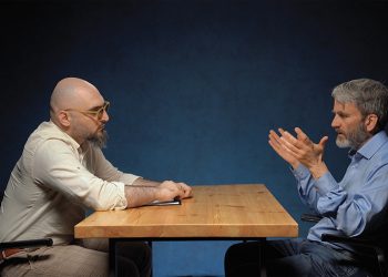 Journalist Vazha Tavberidze with Hans Gutbrod. Source: RFE/RL