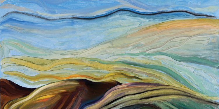 Lia Bagrationi, “View From My Window”, acrylic on canvas, 2023