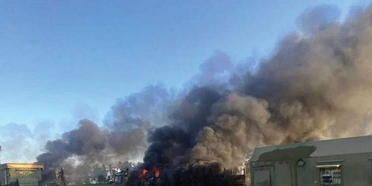 The aftermath of a Ukrainian Himars strike on a Russian air defense system in Belgorod. Source: The Telegraph