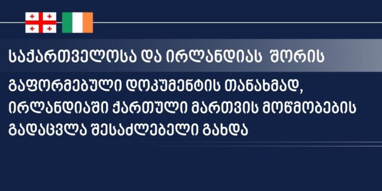 Ireland and Georgia sign MoU on exchange of driving licenses