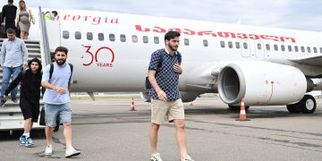Georgian national football team returns to Georgia