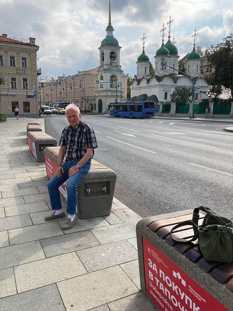 The author in Moscow. Photo by Nina Vinci.