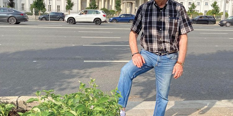 The author in Moscow. Photo by Nina Vinci.