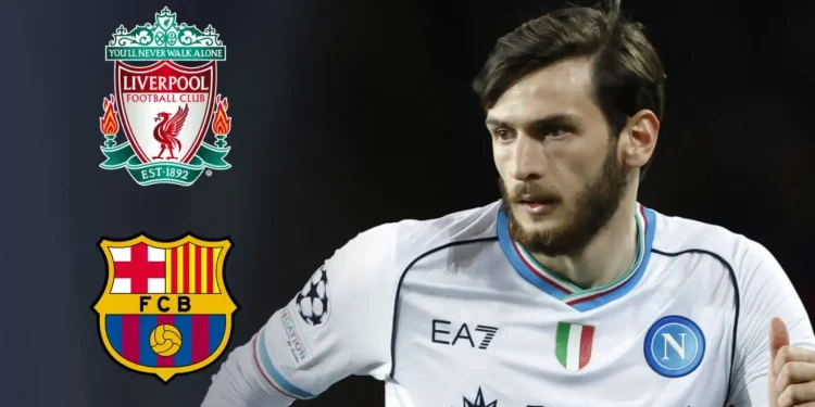 Liverpool Set to Outpace Barcelona in €75 Million “Race” for Kvaratskhelia