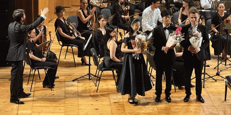 Mirian Khukhunaishvili, Zhiqian Cen, Shao Ziyu, Ryan Martin Bradshaw. Photo by the author