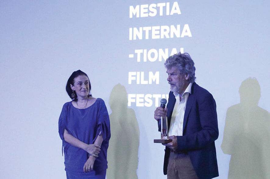 Guest of Honor, Reinhold Andreas Messner, and Festival Director Khatuna Khundadze. Source: FB