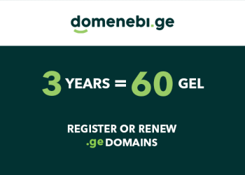 Register or renew .GE domain for 3 Years at 60 GEL!