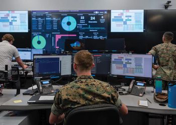Marine Corps Cyberspace Warfare Group and Marine Corps Cyberspace Operations Battalion conducting exercises. Photo by Cpl. Oneg Plisner/United States Marine Corps