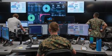 Marine Corps Cyberspace Warfare Group and Marine Corps Cyberspace Operations Battalion conducting exercises. Photo by Cpl. Oneg Plisner/United States Marine Corps