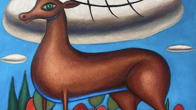 “Deer” by Georgian artist Merab Kopaleishvili on show at Asia NOW Art Fair