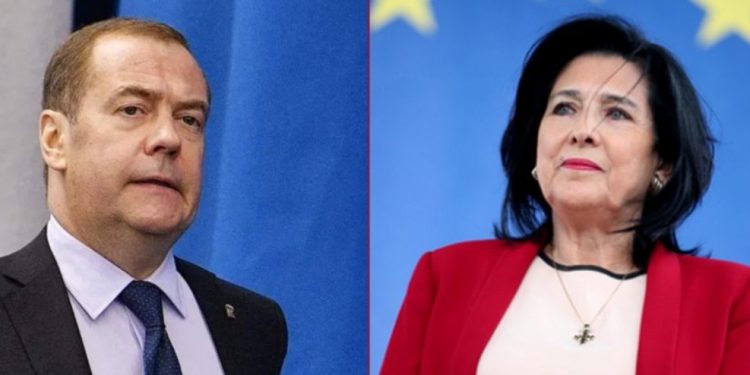 Medvedev urges Georgian Dream to dismiss and arrest president Zurabishvili